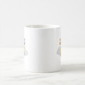 おもしろいダジャレモンスターのパパの冗談 コーヒーマグカップ (中央)