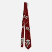 おもしろいダチョウのネックタイとカスタム文字 ネクタイ (裏面)