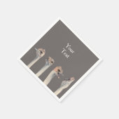 おもしろいダチョウカスタム スタンダードカクテルナプキン (角)