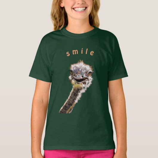 おもしろいダチョウTシャツ Tシャツ (正面)