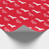 おもしろいダックスフントスルーザスノー ラッピングペーパー (角)