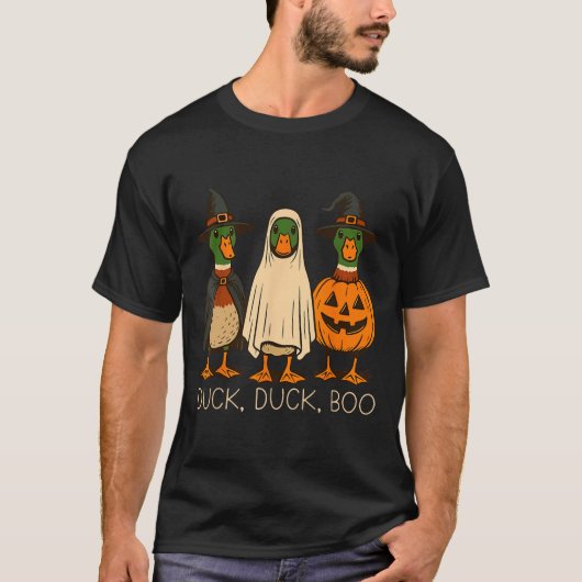 おもしろいダックダックブハロウィーンのコスチューム Tシャツ (正面)