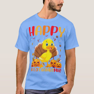 おもしろいダックバードラバーハッピーダックHelloThanksMas Tシャツ
