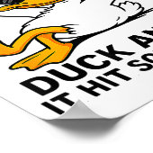 おもしろいダック グラフィック メンズ レディース おもしろい名言 ポスター (角)