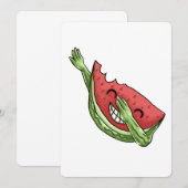 おもしろいダッブリングするワタメロン 招待状 (正面/裏面)