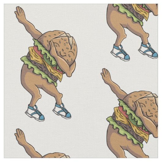 おもしろいダッブリングバーガー ファブリック (クローズアップ)