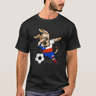 おもしろいダッブングドッグチリサッカージャージ チリのサッカーファン Tシャツ