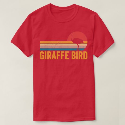 おもしろいダリッヒキリンレトロ Tシャツ (デザイン正面)