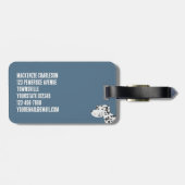 おもしろいダルマチアン犬 ラゲッジタグ (裏面横)