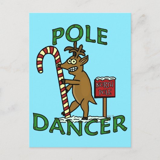 おもしろいダンサークリスマストナディアプン シーズンポストカード (正面)