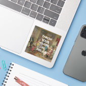 おもしろいダンスフロア引用文ビクトリアン+油彩画 シール (ノートパソコンとiPhone)