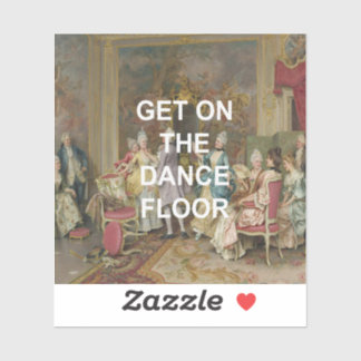 おもしろいダンスフロア引用文ビクトリアン+油彩画 シール