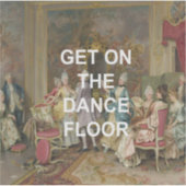 おもしろいダンスフロア引用文ビクトリアン+油彩画 シール (正面)