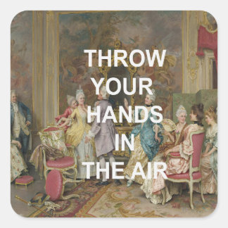 おもしろいダンスフロア引用文ビクトリアン+油彩画 スクエアシール