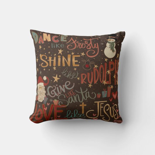 おもしろいダンス霜の降りたの吸光枕 クッション (正面)