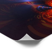 おもしろいダンス・オブ・ザ・アイズ – インディゴと金ゴールド・サイト ポスター (角)