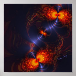 おもしろいダンス・オブ・ザ・アイズ – インディゴと金ゴールド・サイト ポスター