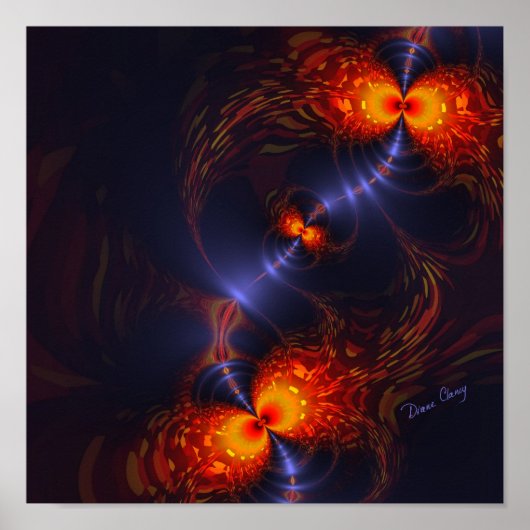 おもしろいダンス・オブ・ザ・アイズ – インディゴと金ゴールド・サイト ポスター (正面)