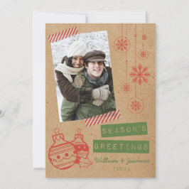 おもしろいダンボールキャンディテープホリデーフラットカード シーズンカード