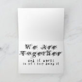 おもしろいダークバレンタグランジン白黒タイポグラフィ シーズンカード (内部)