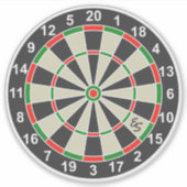 おもしろいダーツボード ダーツボード サークル モノグラム フォン シール (正面)