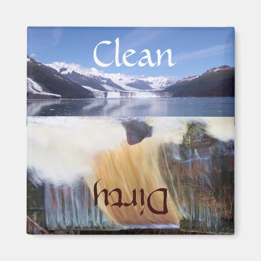 おもしろいダーティ滝食洗機磁石 マグネット (正面)