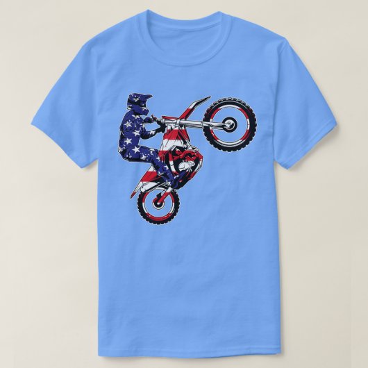 おもしろいダートバイクアートメンズバイクダイレクトバイク Tシャツ (デザイン正面)