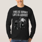 おもしろいダートバイクアート男性へパパボーイズキッズバイク Tシャツ (正面)