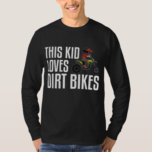 おもしろいダートバイクギフトキッズ男の子ガールズモトクロスRid Tシャツ (正面)