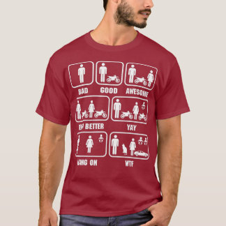 おもしろいダートバイクモトクロスライドおもしろい Tシャツ