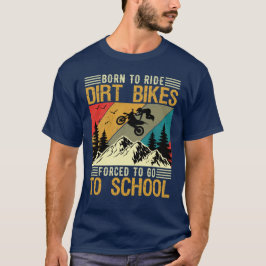 おもしろいダートバイクモトクロスレースバイクもしくは自転車に乗る人バイク Tシャツ