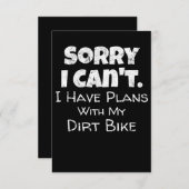 おもしろいダートバイク引用文モトクロスレーシングバイク エンクロージャーカード (正面/裏面)