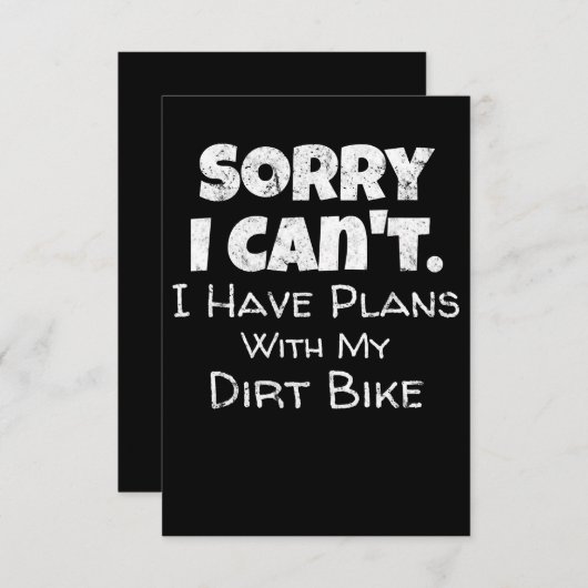 おもしろいダートバイク引用文モトクロスレーシングバイク エンクロージャーカード (正面/裏面)