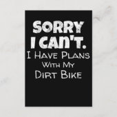 おもしろいダートバイク引用文モトクロスレーシングバイク エンクロージャーカード (正面)