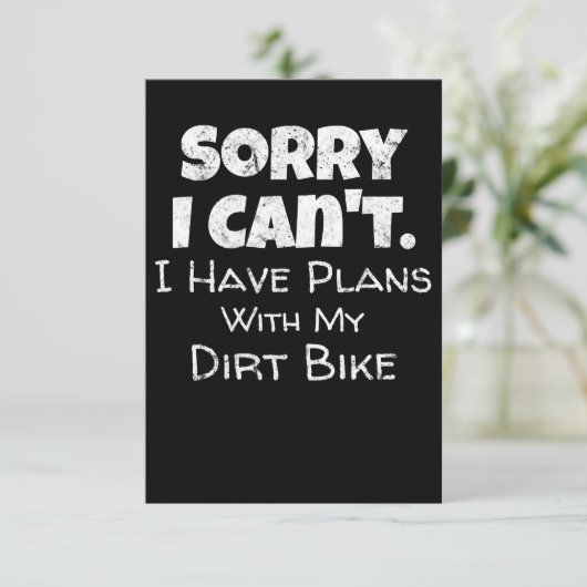 おもしろいダートバイク引用文モトクロスレーシングバイク エンクロージャーカード (スタンド正面)