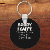 おもしろいダートバイク引用文モトクロスレーシングバイク キーホルダー (正面)