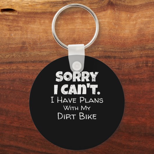 おもしろいダートバイク引用文モトクロスレーシングバイク キーホルダー (正面)