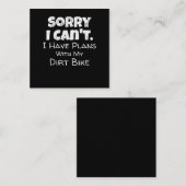 おもしろいダートバイク引用文モトクロスレーシングバイク スクエア名刺 (正面/裏面)