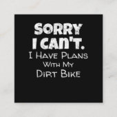 おもしろいダートバイク引用文モトクロスレーシングバイク スクエア名刺 (正面)