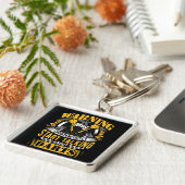 おもしろいダート警告プレミアム キーホルダー (側面)