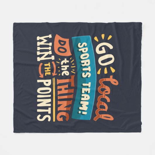 おもしろいチアリーティングスポーツファン フリースブランケット (正面(横))