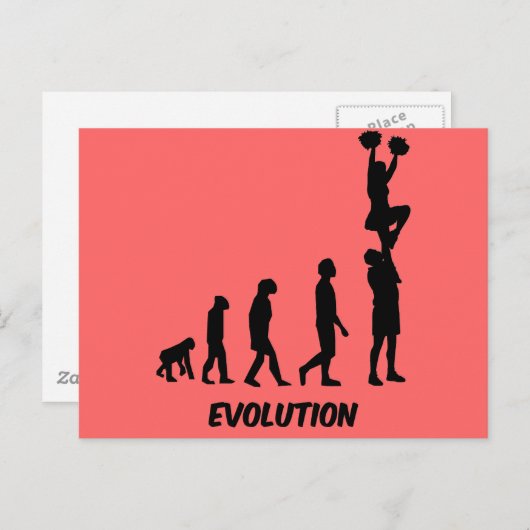 おもしろいチアリーティング ポストカード (正面/裏面)