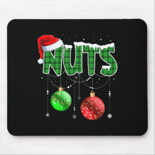 おもしろいチェストナッツのクリスマスマッチングカップルの栗 マウスパッド