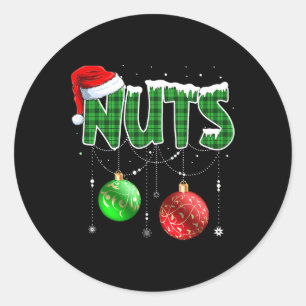 おもしろいチェストナッツのクリスマスマッチングカップル栗 ラウンドシール