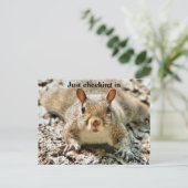 おもしろいチェックインはがき ポストカード (スタンド正面)