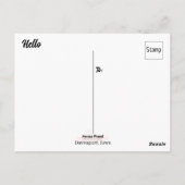 おもしろいチェックインはがき ポストカード (裏面)