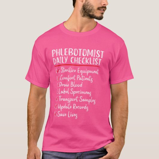 おもしろいチェックリストPhlebotomist Phlebotomy Tech RN Nu Tシャツ (正面)