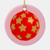 おもしろいチキンクリスマス セラミックオーナメント (裏面)