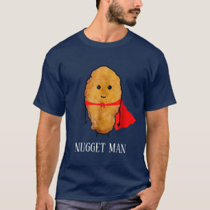 おもしろいチキンナゲットマンワードアート Tシャツ