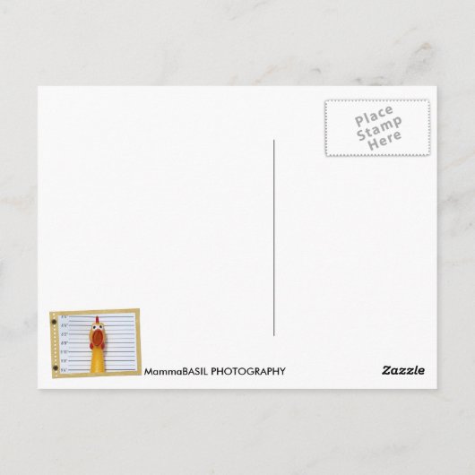 おもしろいチキンビバリーヒルズマグショットはがき！ ポストカード (裏面)